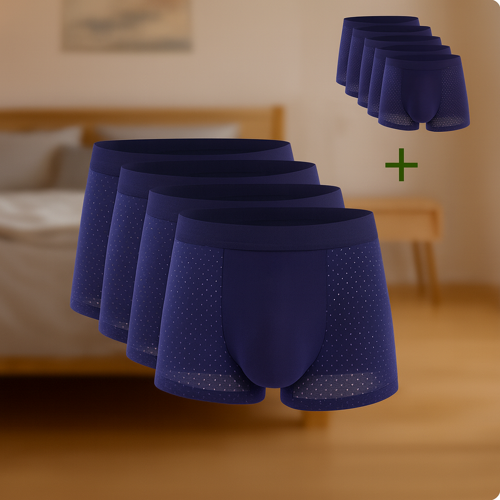 Luxueuze Ademenen Boxers voor Mannen Grijs™5 stuks + 5 GRATIS