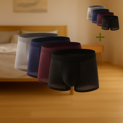 Luxueuze Ademenen Boxers voor Mannen Zwart™5 stuks + 5 GRATIS